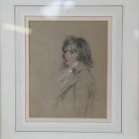 Richard Westall RA, pencil/crayon, half length portrait of a gentleman, unsigned, Thomas Agnew
