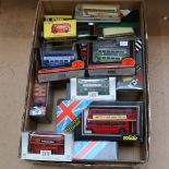 Various toy transport vehicles and buses, including Solido, Corgi Classics and First Editions (