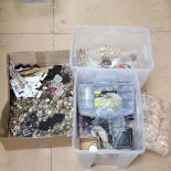 A large quantity of various costume jewellery (3 boxes)