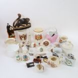 A quantity of various Crested Ware, including Hastings and Porth (boxful)