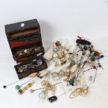 A large quantity of various Vintage hat pins, and tie pins