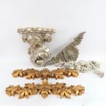 A group of Antique style composition wall brackets and mounts