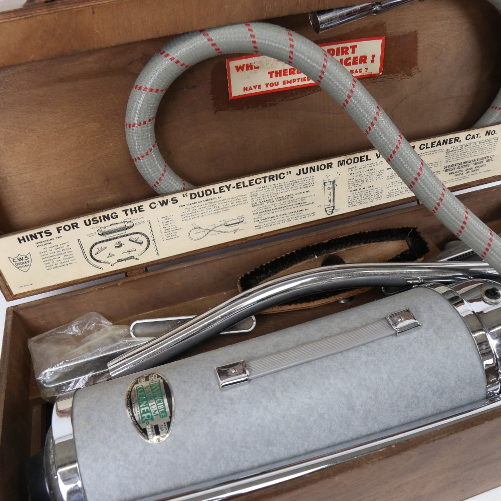 A Vintage Dudley Electric Junior Invincible vacuum cleaner, "Where there's dirt there's danger", - Image 2 of 2