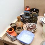 A group of various Studio pottery, including some West German
