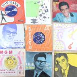 Various vinyl singles and 45s, including Elvis Presley, Johnny Cash etc (boxful)