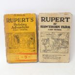 2 Vintage Rupert Little Bear Library volumes, comprising Hawthorn Farm and Holiday Adventure (2)