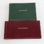 2 Antique leather-bound Hunting Registry log books, including Hunt and Meet example and Smythson