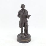 Wedgwood Basalt Pottery figure of Josiah Wedgwood, height 22cm