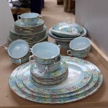 Shelley Melody pattern dinnerware, including meat plates, dinner plates, tureens etc