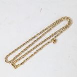 An Italian yellow and white gold rope twist necklace, length 45cm, 12.2g (kink in links)