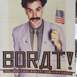 A large Borat Movie advertising poster, 210cm x 92cm