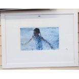 Diana Thompson, artist's proof colour print, girl at the beach, signed and numbered in pencil,