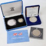 3 silver commemorative coins plus 1 other