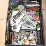 A large quantity of various cigarette cards and picture card books (boxful)