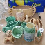 A group of Vintage Sylvac, including 2061 squirrel table centre, 675 vases etc