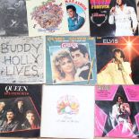 Various Vintage vinyl LPs and records, including Elvis Presley, Queen etc
