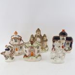 6 Staffordshire flatback groups, largest height 20cm (6)