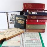 A large quantity of various postage stamps and albums, including some on collector's cards