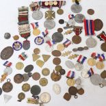 Various commemorative medals and badges, Second War medals etc