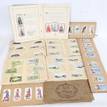 Various Vintage cigarette card albums filled with cards