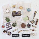 Various Vintage badges and medals, including Essex Police and Amalgamated Engineering Union etc