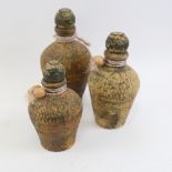 A graduated set of 3 Antiquity style oil jars and stoppers, largest height 19cm (3)