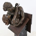 Jose Luis de Casasola, bronze sculpture, embracing nude couple,