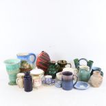 Various ceramics, glass and Studio pottery (boxful)