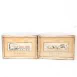 A pair of silk embroidered stevengraph pictures, comprising The Present Time and For Life or