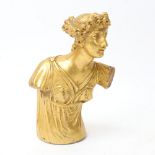 A 19th century gilt-bronze Classical figure of a woman, unsigned, height 13cm