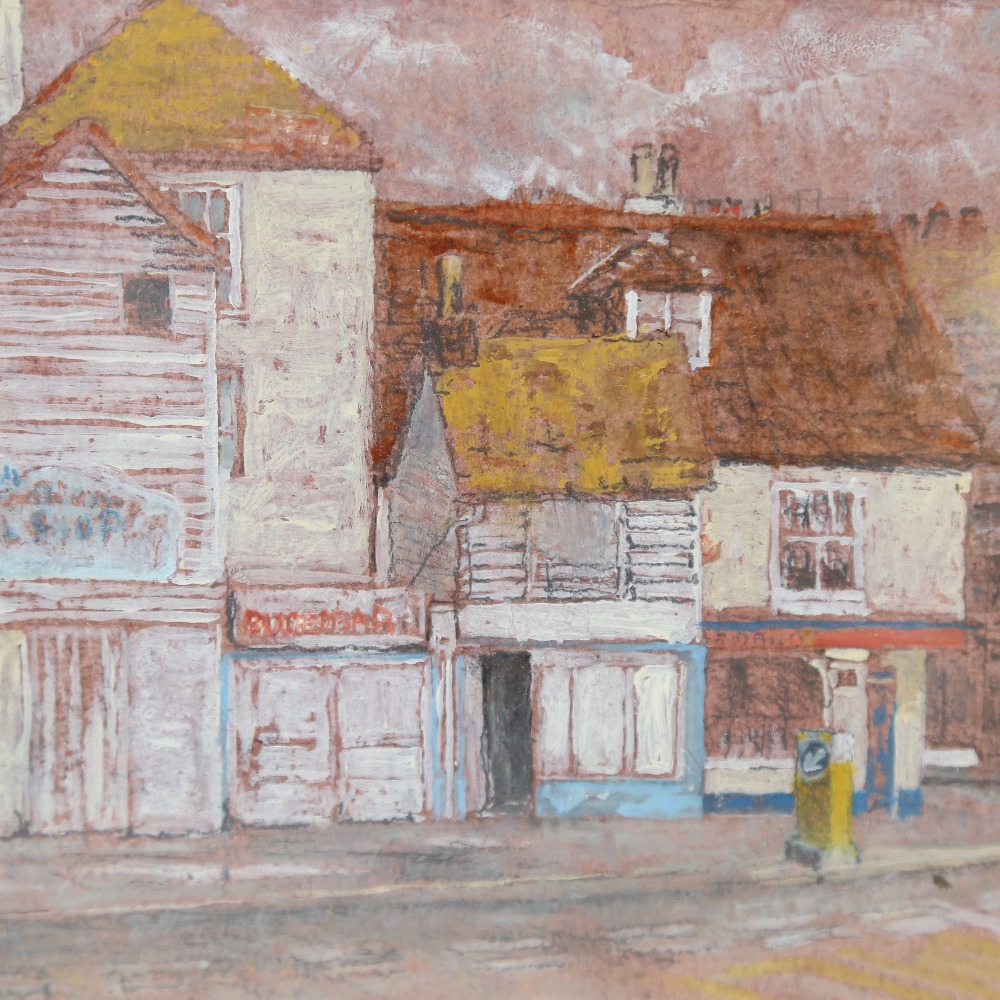 Jean Howell, oil on card, Hastings Old Town, image 18cm x 23cm - Bild 2 aus 2