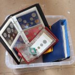 A large quantity of various coins and sets, including some albums and uncirculated collections (