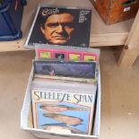 Various vinyl LPs and records, including Bukka White, Stevie Wonder, Johnny Cash etc (boxful)