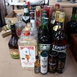 A large quantity of various spirits, including Vodka, Gin and Martini