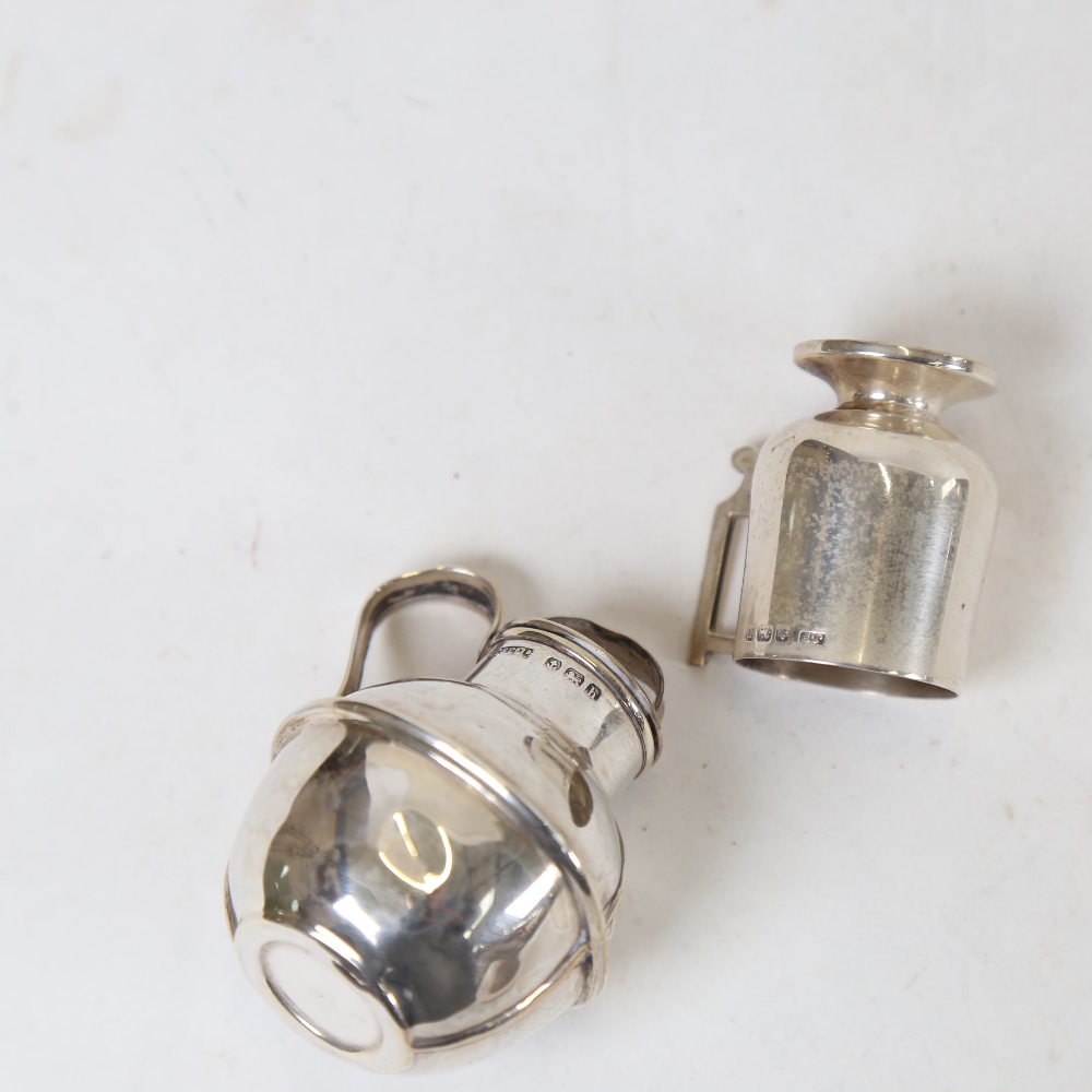 2 pieces of miniature silver, including pepperette and tankard, largest height 6cm (2) - Image 2 of 2