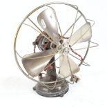 An early 20th century Austrian Monso cast-iron electric table ventilator van, with aluminium blade