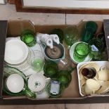 Various ceramics and glass, including Wedgwood Edme pattern dinnerware etc (boxful)