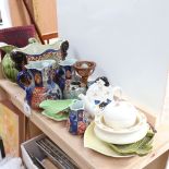 Various ceramics, including Royal Doulton Bunnykins baby dish, Poole Pottery fish dish, Masons