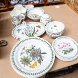 A group of Portmeirion Botanic Garden pattern china, including teacups, plates etc