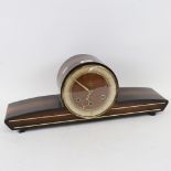 A Vintage German Ankeruhr drum 8-day mantel clock, width 56cm