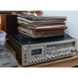 JVC - a Vintage hi-fi 3-in-1 music centre model MF-1845L, and WHARFEDALE - a pair of Denton 2XP