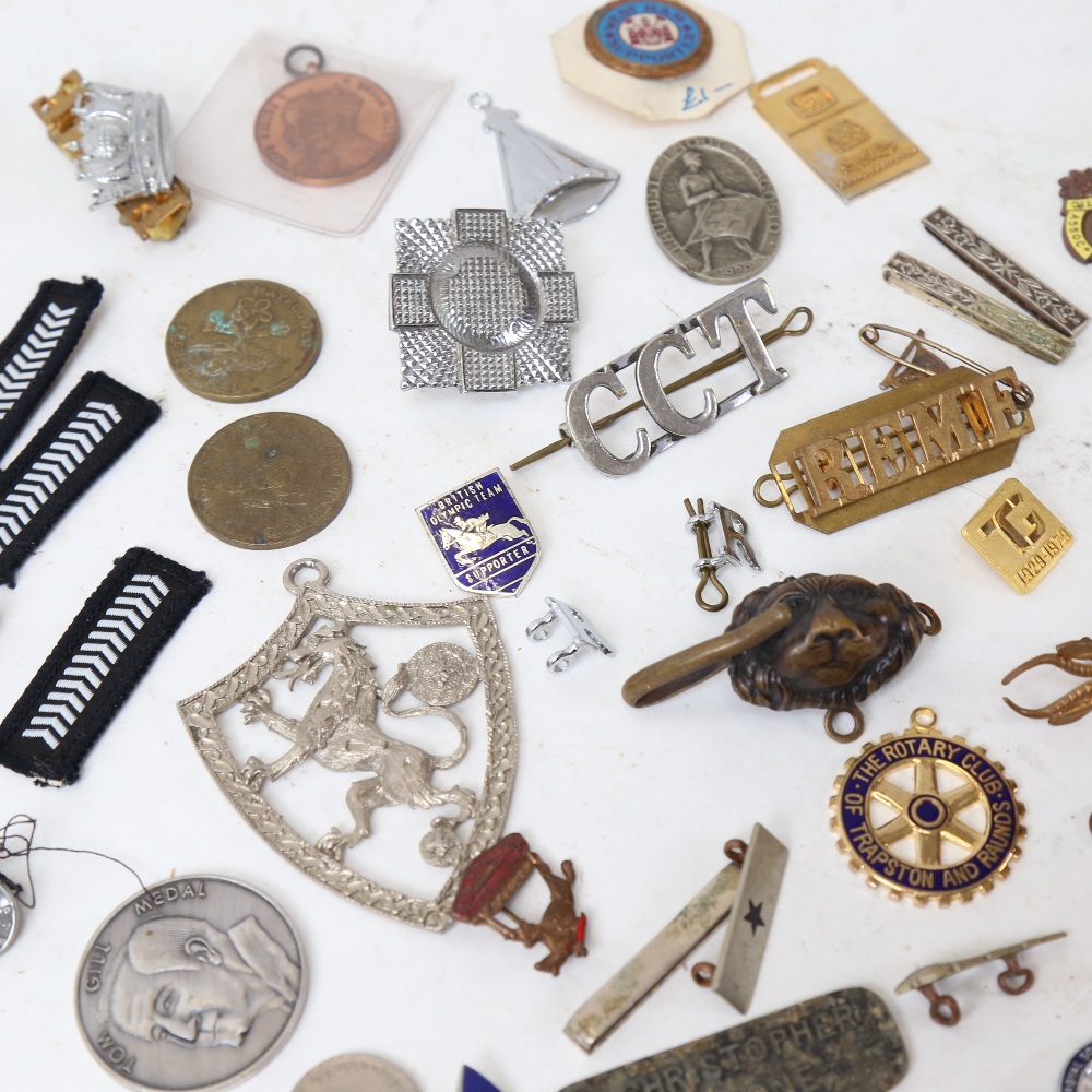 Various military badges, brooches etc, including British Olympic Team supporter - Image 2 of 2