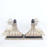 2 modern pairs of painted and gilded composition wall brackets, largest height 31cm (4)