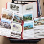 Large quantity of Vintage postcard albums, including many lifeboat examples (boxful)