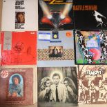 Various vinyl LPs and records, including ZZ Top, Pete Townsend, The Move etc