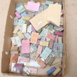 A large quantity of loose Vintage stapled bus tickets, including Leicester City Employee ticket (