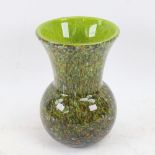 A mid-century Art glass thistle vase, impressed dolphin mark on base, height 19cm