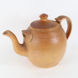 A large stoneware shop display teapot, height 25cm
