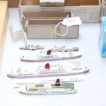 A group of 1:1250 scale diecast model ships, including Pendennis Castle, all boxed (5)