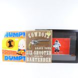 A Vintage Humpty Dumpty advertising sign, a Vintage metal sign, and an Elmo Hood print (3)